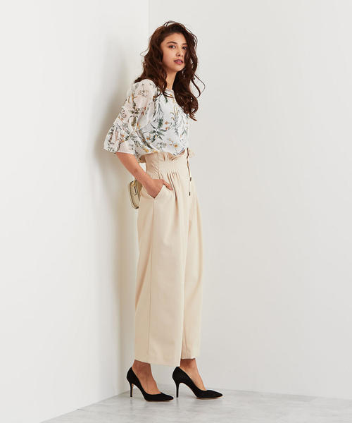 EMMEL REFINES（エメルリファインズ）の「【EMMEL REFINES】〔ハンドウォッシャブル〕FC HW ボタニカルプリントブラウス（シャツ/ブラウス・レディース・ブラック/オフホワイト・FREE）」の14枚目の写真