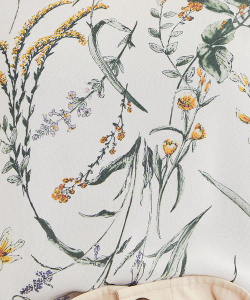 EMMEL REFINES（エメルリファインズ）の「【EMMEL REFINES】〔ハンドウォッシャブル〕FC HW ボタニカルプリントブラウス（シャツ/ブラウス・レディース・ブラック/オフホワイト・FREE）」の15枚目の写真