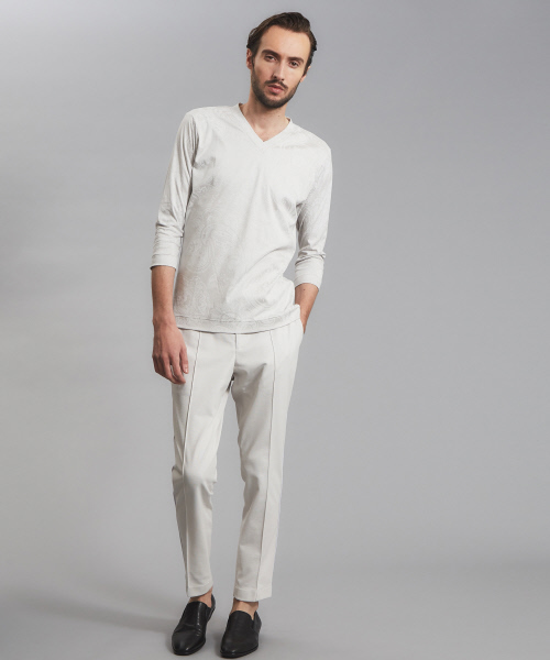 5351 POUR LES HOMMES(ゴーサンゴーイチプールオム)の「【セットアップ対応】サーフニット スリム テーパードパンツ(その他パンツ・メンズ・ライトグレー/ブラック・44/46/48/50)」の11枚目の写真
