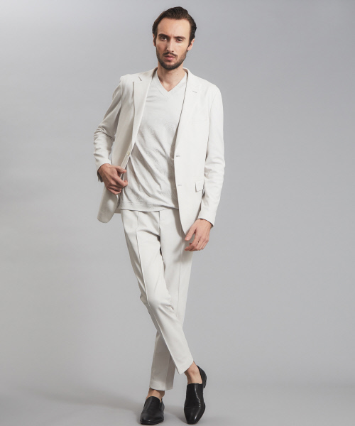 5351 POUR LES HOMMES(ゴーサンゴーイチプールオム)の「【セットアップ対応】サーフニット スリム テーパードパンツ(その他パンツ・メンズ・ライトグレー/ブラック・44/46/48/50)」の7枚目の写真