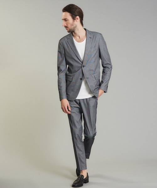 5351 POUR LES HOMMES(ゴーサンゴーイチプールオム)の「【セットアップ対応】サーフニット スリム テーパードパンツ(その他パンツ・メンズ・ライトグレー/ブラック・44/46/48/50)」の5枚目の写真