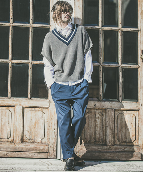 CAMBIO（カンビオ）の「mp6822-TRタックテーパードパンツ（その他パンツ・メンズ・ブラック/ベージュ/ネイビー/グレー・S/M/L）」の8枚目の写真