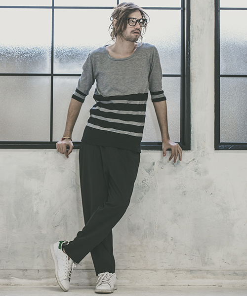 CAMBIO（カンビオ）の「mp6822-TRタックテーパードパンツ（その他パンツ・メンズ・ブラック/ベージュ/ネイビー/グレー・S/M/L）」の5枚目の写真