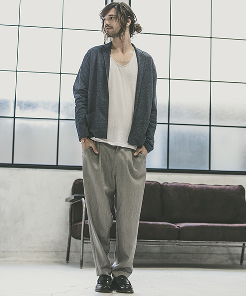 CAMBIO（カンビオ）の「mp6822-TRタックテーパードパンツ（その他パンツ・メンズ・ブラック/ベージュ/ネイビー/グレー・S/M/L）」の22枚目の写真