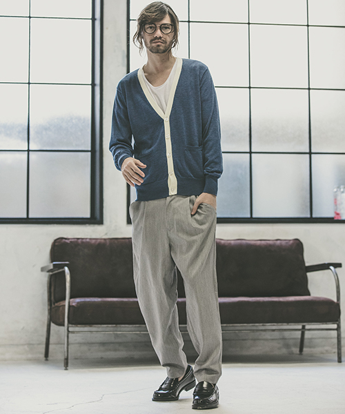 CAMBIO（カンビオ）の「mp6822-TRタックテーパードパンツ（その他パンツ・メンズ・ブラック/ベージュ/ネイビー/グレー・S/M/L）」の9枚目の写真