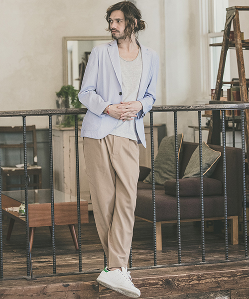 CAMBIO（カンビオ）の「mp6822-TRタックテーパードパンツ（その他パンツ・メンズ・ブラック/ベージュ/ネイビー/グレー・S/M/L）」の16枚目の写真