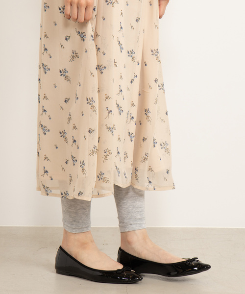 WEGO（ウィゴー）の「WEGO/レイヤードプレーンレギンス10分丈（レギンス/スパッツ・レディース・ライトグレー/ブラック・FREE）」の2枚目の写真