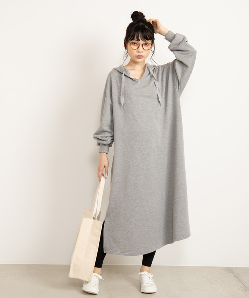 WEGO（ウィゴー）の「WEGO/レイヤードプレーンレギンス10分丈（レギンス/スパッツ・レディース・ライトグレー/ブラック・FREE）」の7枚目の写真