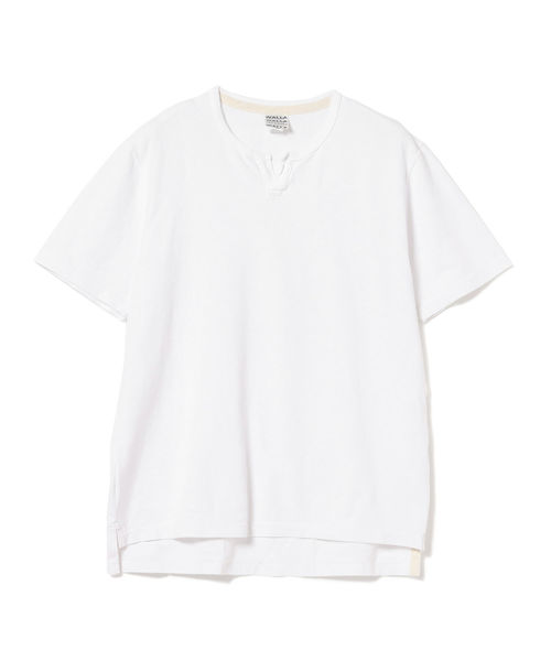 WALLA WALLA SPORT(ワラワラスポーツ)の「WALLA WALLA SPORT / スプリットネック ピケTシャツ <MEN>(Tシャツ/カットソー・メンズ・ホワイト/ネイビー・LARGE/MEDIUM)」の11枚目の写真