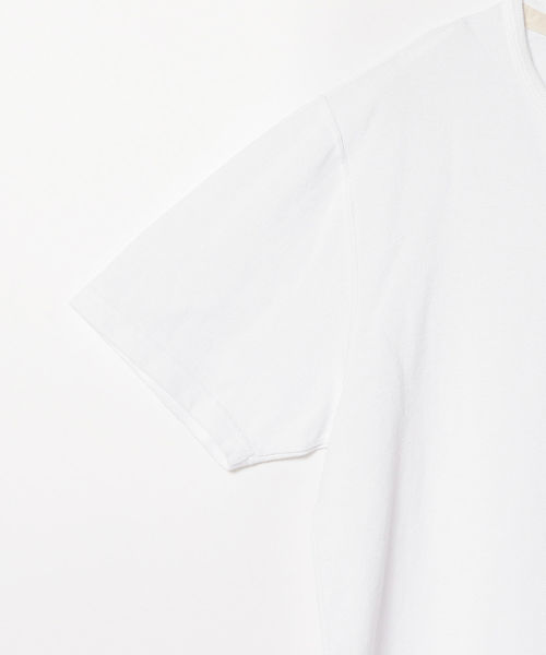 WALLA WALLA SPORT(ワラワラスポーツ)の「WALLA WALLA SPORT / スプリットネック ピケTシャツ <MEN>(Tシャツ/カットソー・メンズ・ホワイト/ネイビー・LARGE/MEDIUM)」の7枚目の写真