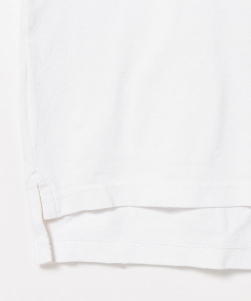 WALLA WALLA SPORT(ワラワラスポーツ)の「WALLA WALLA SPORT / スプリットネック ピケTシャツ <MEN>(Tシャツ/カットソー・メンズ・ホワイト/ネイビー・LARGE/MEDIUM)」の6枚目の写真