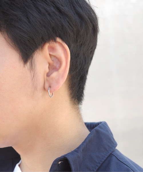 ieLS（イエルズ）の「金属アレルギー対応「ieLS」ステンレス　シンプルフープイヤリング（イヤリング・メンズ・その他1/その他2・ONE SIZE）」の8枚目の写真