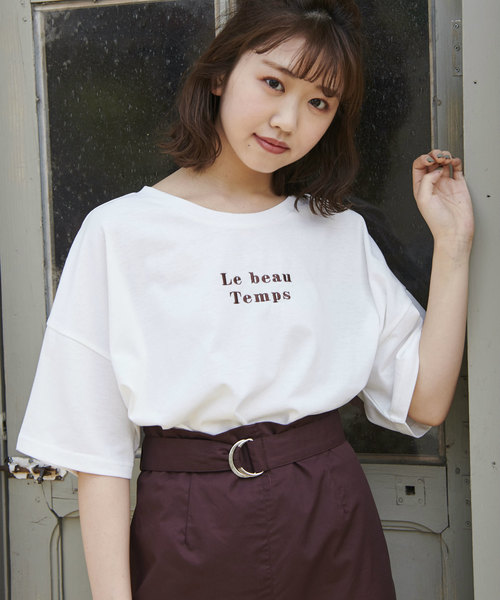 OLIVE des OLIVE（オリーブデオリーブ）の「アソートTシャツPart2（Tシャツ/カットソー・レディース・オフホワイト/ブラウン/ラベンダー/スミクロ/ダークベージュ/ピンク/ダークブラウン・FREE）」の2枚目の写真