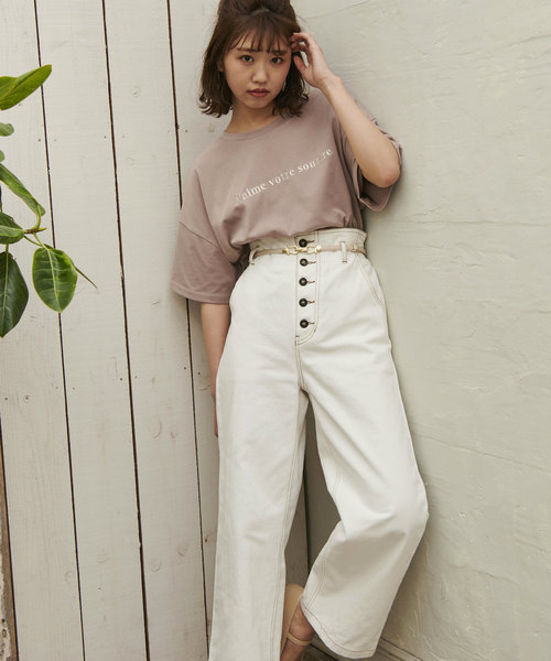 OLIVE des OLIVE（オリーブデオリーブ）の「アソートTシャツPart2（Tシャツ/カットソー・レディース・オフホワイト/ブラウン/ラベンダー/スミクロ/ダークベージュ/ピンク/ダークブラウン・FREE）」の22枚目の写真