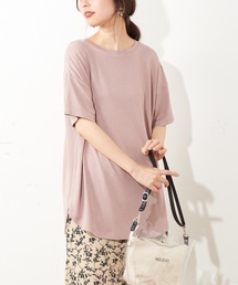 natural couture | ボートネックモダールTシャツ(Tシャツ/カットソー)