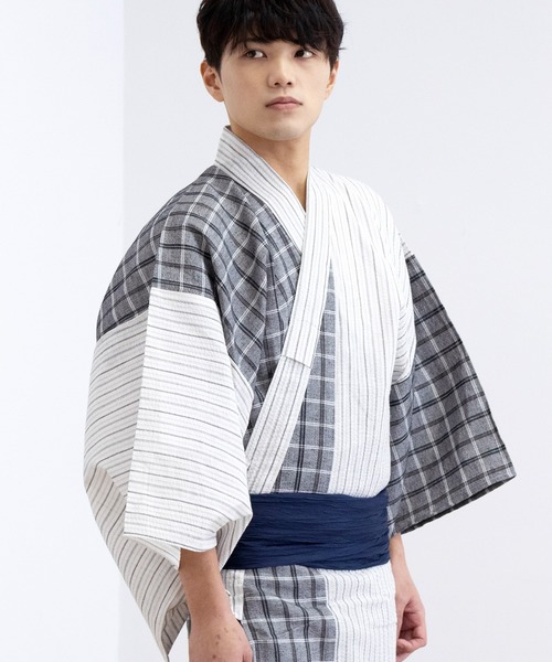 KYOETSU（キョウエツ）の「メンズしわ兵児帯（和装小物・メンズ・ブラック/ネイビー/グレー/レッド/ブルー/グリーン・フリー）」の19枚目の写真