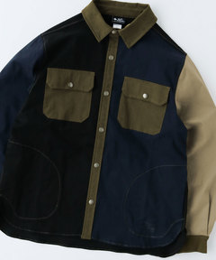 ストレッチツイルスナップボタンシャツジャケット