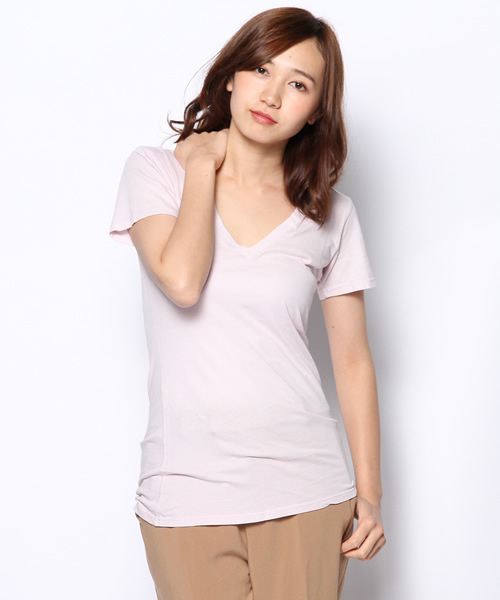 DouDou（ドゥドゥ）の「【GROCERIES】TシャツWVN（Tシャツ/カットソー・レディース・グリーン/レッド/ホワイト/ラベンダー/チャコールグレー/イエロー・FREE）」の4枚目の写真