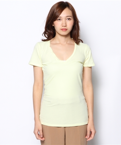 DouDou（ドゥドゥ）の「【GROCERIES】TシャツWVN（Tシャツ/カットソー・レディース・グリーン/レッド/ホワイト/ラベンダー/チャコールグレー/イエロー・FREE）」の8枚目の写真