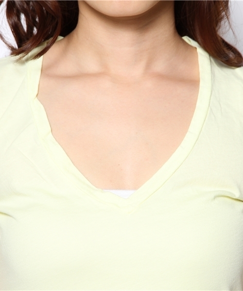 DouDou（ドゥドゥ）の「【GROCERIES】TシャツWVN（Tシャツ/カットソー・レディース・グリーン/レッド/ホワイト/ラベンダー/チャコールグレー/イエロー・FREE）」の11枚目の写真