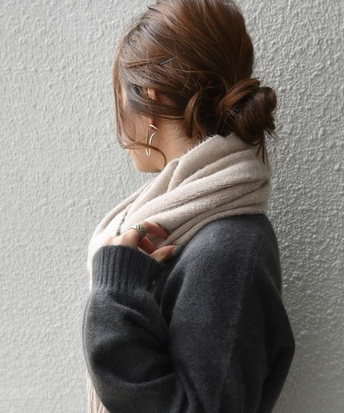 Khaju（カージュ）の「Khaju:ソリッドソフトストール◇（ストール/ショール・レディース・ブラウン/ベージュ/ナチュラル/ミント/ピンク・ONE SIZE）」の13枚目の写真