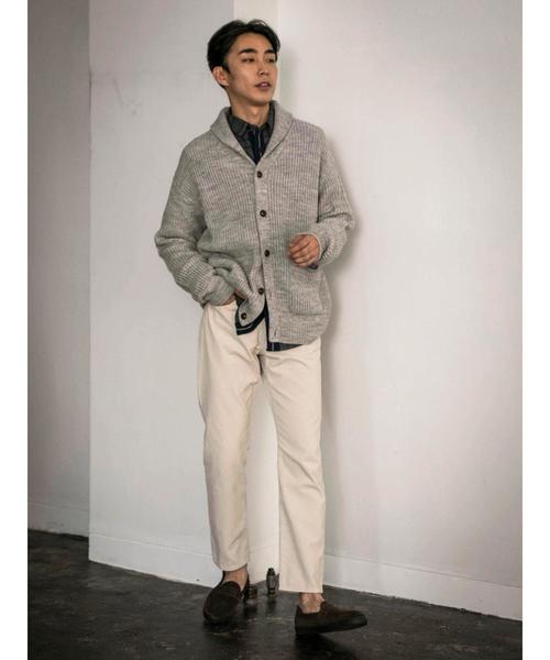 CRAFT STANDARD BOUTIQUE（クラフトスタンダードブティック）の「ショールカラーニットカーディガン●＊（カーディガン/ボレロ・メンズ・グレー系その他2/ネイビー/グレー系その他・L/LL/M）」の16枚目の写真