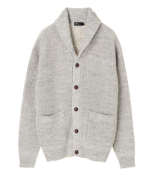 CRAFT STANDARD BOUTIQUE（クラフトスタンダードブティック）の「ショールカラーニットカーディガン●＊（カーディガン/ボレロ・メンズ・グレー系その他2/ネイビー/グレー系その他・L/LL/M）」の7枚目の写真