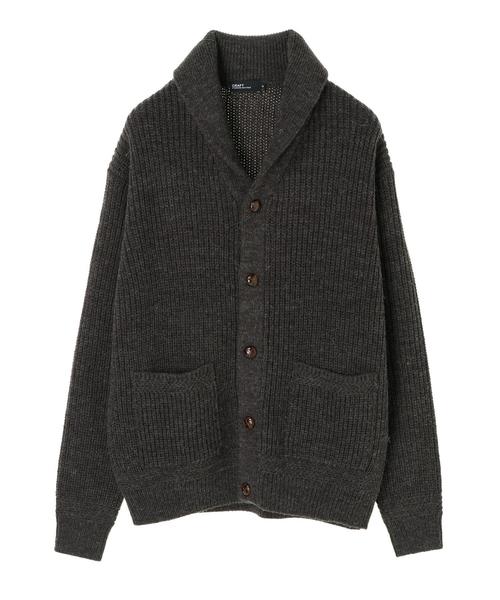 CRAFT STANDARD BOUTIQUE（クラフトスタンダードブティック）の「ショールカラーニットカーディガン●＊（カーディガン/ボレロ・メンズ・グレー系その他2/ネイビー/グレー系その他・L/LL/M）」の6枚目の写真