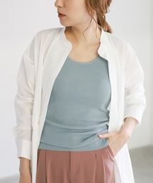 ラウンドリブタンクトップ