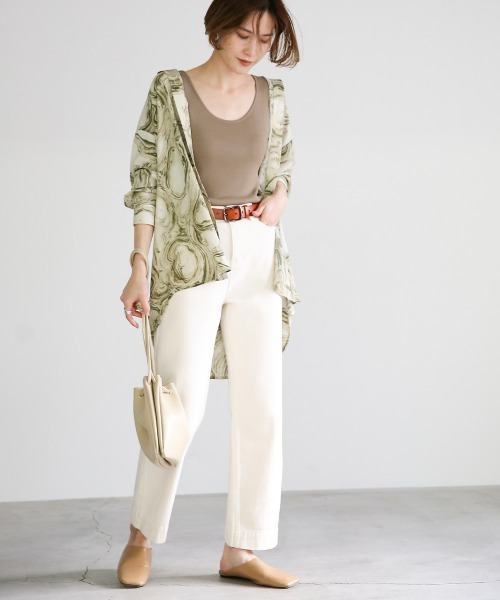 select MOCA（セレクトモカ）の「ラウンドリブタンクトップ（タンクトップ・レディース・レッドパープル/サックスブルー/アイボリー/ネイビー/ブラウン・FREE）」の10枚目の写真