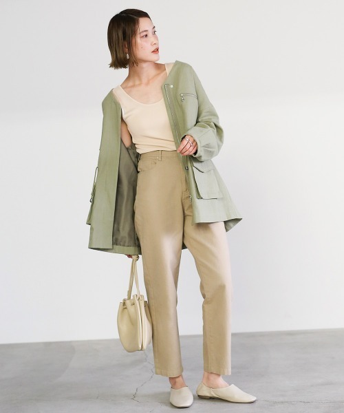 select MOCA（セレクトモカ）の「ラウンドリブタンクトップ（タンクトップ・レディース・レッドパープル/サックスブルー/アイボリー/ネイビー/ブラウン・FREE）」の11枚目の写真