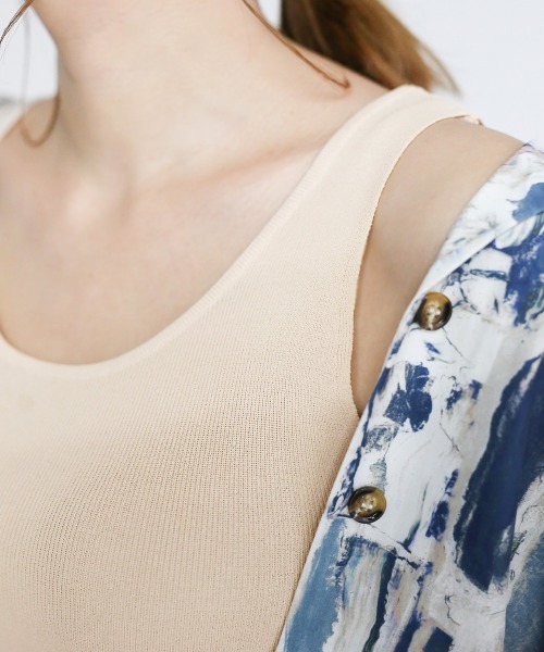 select MOCA（セレクトモカ）の「ラウンドリブタンクトップ（タンクトップ・レディース・レッドパープル/サックスブルー/アイボリー/ネイビー/ブラウン・FREE）」の22枚目の写真