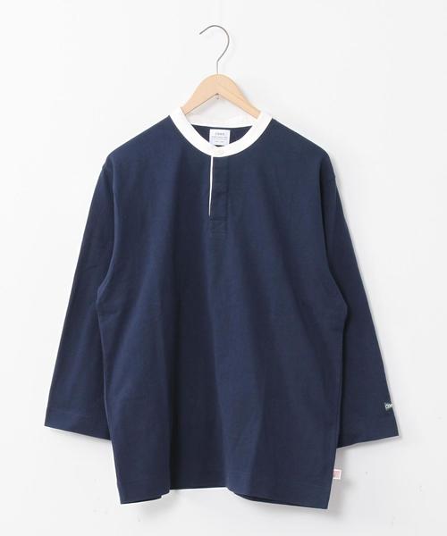 coen(コーエン)の「USAコットンスタンドカラー7分袖Tシャツ(Tシャツ/カットソー・メンズ・ダークグリーン/ネイビー・MEDIUM/SMALL/X-LARGE/LARGE)」の11枚目の写真