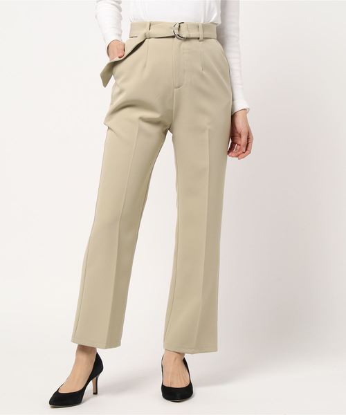 archives（アルシーヴ）の「ストレートフレアパンツ（その他パンツ・レディース・ブラック/ブルー/グリーン系その他/ピンクベージュ・MEDIUM）」の3枚目の写真