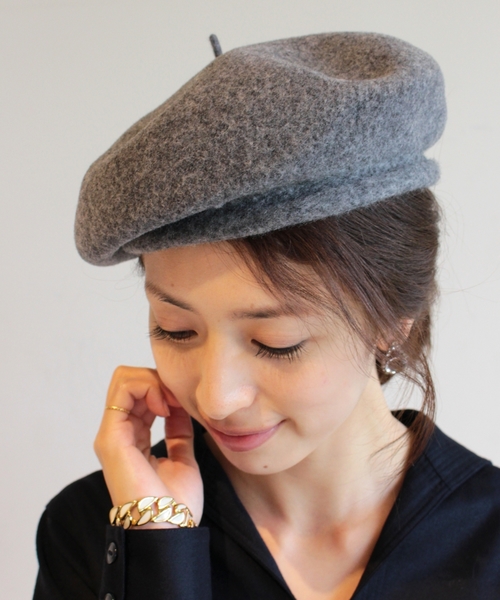 BEAUTY&YOUTH UNITED ARROWS（ビューティーアンドユースユナイテッドアローズ）の「BYSF フェルトカラーベレー ◆（ハンチング/ベレー帽・レディース・オフホワイト/オリーブ/ライトブルー/ブラック/グレー/ワインレッド・フリー）」の3枚目の写真