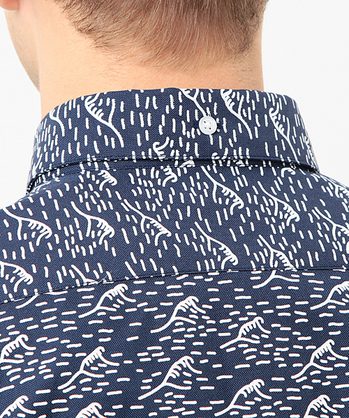 BEAMS LIGHTS Men's（ビームスライツ メンズ）の「CUISSE DE GRENOUILLE / ウェイブモノグラムシャツ（シャツ/ブラウス・メンズ・ネイビー・SMALL/MEDIUM）」の6枚目の写真