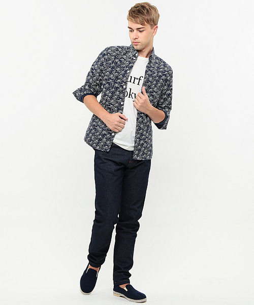 BEAMS LIGHTS Men's（ビームスライツ メンズ）の「CUISSE DE GRENOUILLE / ウェイブモノグラムシャツ（シャツ/ブラウス・メンズ・ネイビー・SMALL/MEDIUM）」の9枚目の写真