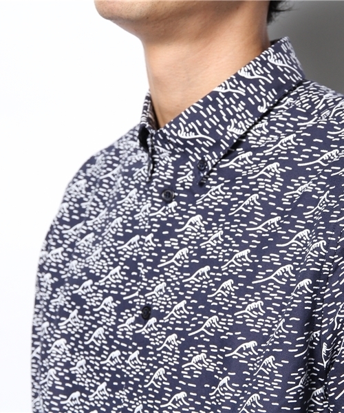 BEAMS LIGHTS Men's（ビームスライツ メンズ）の「CUISSE DE GRENOUILLE / ウェイブモノグラムシャツ（シャツ/ブラウス・メンズ・ネイビー・SMALL/MEDIUM）」の13枚目の写真