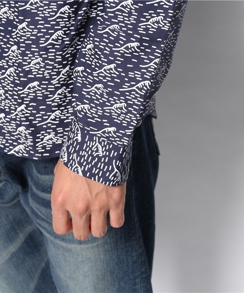 BEAMS LIGHTS Men's（ビームスライツ メンズ）の「CUISSE DE GRENOUILLE / ウェイブモノグラムシャツ（シャツ/ブラウス・メンズ・ネイビー・SMALL/MEDIUM）」の14枚目の写真