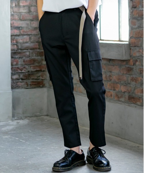 Beno（ビーノ）の「TRストレッチ ／ スリム テーパード カーゴパンツ（カーゴパンツ・メンズ・グレー系その他/グレー系その他2/グレー/ネイビー/ブラック・LL/M/L）」の2枚目の写真