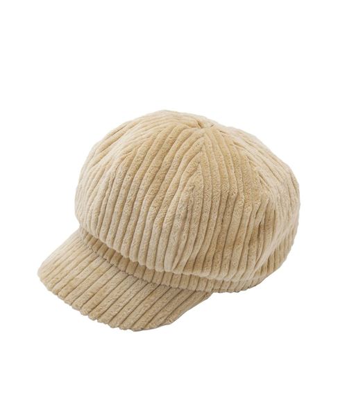 EMODA（エモダ）の「ワイドコーデュロイキャスケット（キャスケット・レディース・ブラック/ベージュ・FREE）」の2枚目の写真