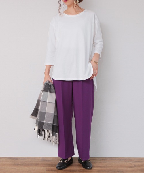 reca（レカ）の「カラーパンツ/スラックスパンツ（その他パンツ・レディース・パープル系その他/ブルー系その他/パープル・FREE）」の4枚目の写真