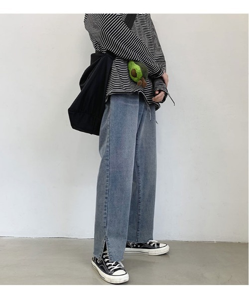 Ressaca（レサーカ）の「ヴィンテージ加工 スリットストレートデニムパンツ（デニムパンツ・メンズ・ライトブルー/インディゴブルー・L/XL/M）」の12枚目の写真