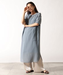 OZOC | シアーレイヤードTシャツワンピース(ワンピース)
