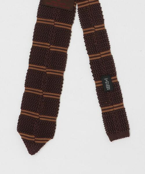 Fiorio（フィオリオ）の「別注 [ フィオリオ ] FIORIO * GLR KNIT 2ライン PT ネクタイ ニットタイ（ネクタイ・メンズ・ダークブラウン/ネイビー・FREE）」の5枚目の写真