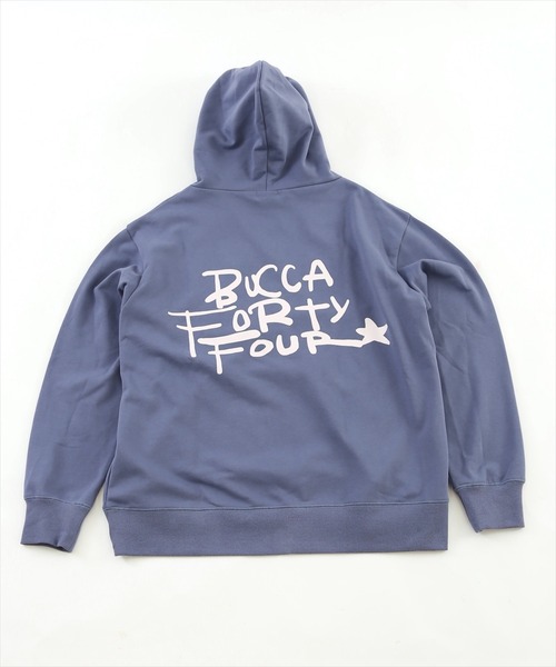 BUCCA 44（ブッカフォーティーフォー）の「【BUCCA 44】手書きテイストロゴプルオーバーパーカー（パーカー・メンズ・ブラック/サックスブルー・MEDIUM/LARGE/X-LARGE/XX-LARGE/XXX-LARGE）」の8枚目の写真