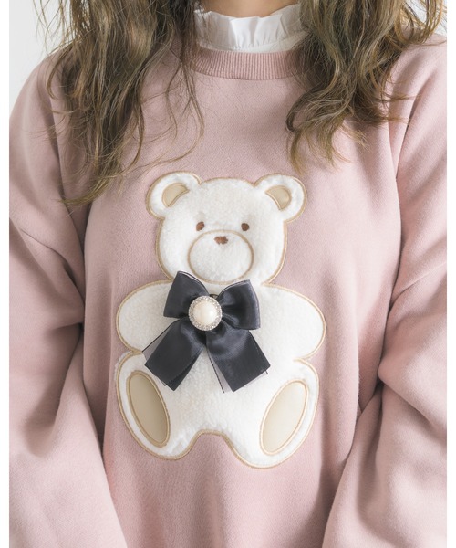 ROJITA（ロジータ）の「ブローチ付きクマトレーナー（スウェット
