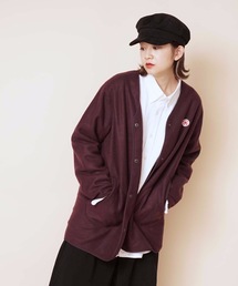 CONVERSE（コンバース）の「【CONVERSE/コンバース】フリースノーカラージャケット　ワンポイント　フリース素材（ブルゾン・レディース）」