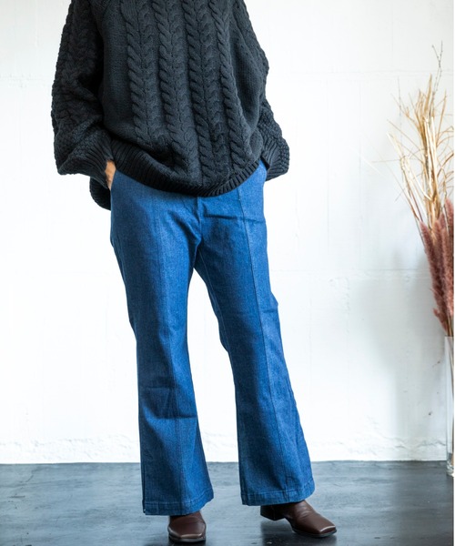 セール 4youstory デニムフレアパンツ デニムパンツ 4youstory フォーユーストーリー のファッション通販 Zozotown