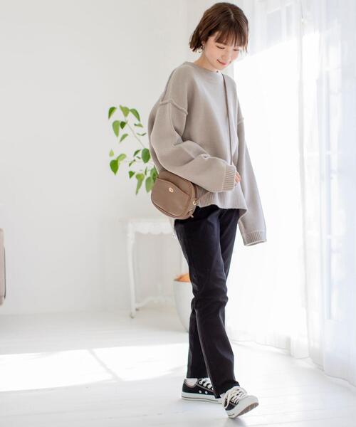 coen（コーエン）の「アウトリンキングクルーネックニットプルオーバー#（ニット/セーター・レディース・ナチュラル/ピンク/ライトグレー/ブラック/オリーブ・FREE）」の16枚目の写真